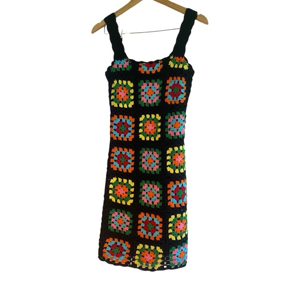 Emma & Posh Womens Crochet Granny Squares Pencil Dress - Picture 4 of 8